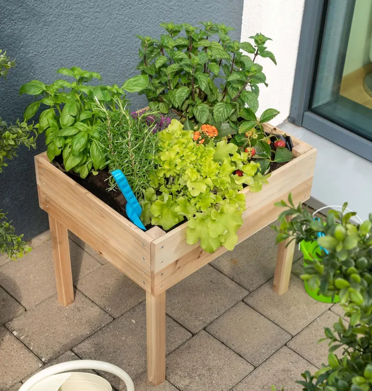 Hochbeet für Kinder 50x45x45cm aus Holz 303930108-HE – Bild 3