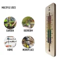 Holzthermometer für den Innenbereich, traditionelles Raumtemperatur-Thermometer, 215 mm, ideal für Zuhause, Büro, Kinderzimmer, Gewächshaus, Schuppen oder Garage, Holz, Wandthermometer, mehrfarbig - Thumbnail 6