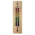 Holzthermometer für den Innenbereich, traditionelles Raumtemperatur-Thermometer, 215 mm, ideal für Zuhause, Büro, Kinderzimmer, Gewächshaus, Schuppen oder Garage, Holz, Wandthermometer, mehrfarbig - Thumbnail 1