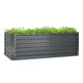 blumfeldt Hochbeet - Großes Kräuterbeet mit Einfachem Aufbau für Garten & Balkon, Freistehendes Gemüsebeet für Blumen, Obst & Gemüse aus Metall, Gartenbeet 180 x 60 x 90 cm, Grau - Thumbnail 1