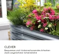 blumfeldt Hochbeet, Großes Kräuterbeet Einfacher Aufbau, Garten & Balkon, Freistehendes Gemüsebeet für Blumen, Obst & Gemüse, aus Metall, Gartenbeet 160 x 80 x 80 cm, Grau - Thumbnail 4