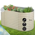 blumfeldt Hochbeet, Großes Kräuterbeet Einfacher Aufbau, Garten & Balkon, Freistehendes Gemüsebeet für Blumen, Obst & Gemüse, aus Metall, Gartenbeet 200 x 80 x 100 cm, Grau - Thumbnail 10