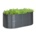 blumfeldt Hochbeet, Großes Kräuterbeet Einfacher Aufbau, Garten & Balkon, Freistehendes Gemüsebeet für Blumen, Obst & Gemüse, aus Metall, Gartenbeet 200 x 80 x 100 cm, Grau - Thumbnail 1