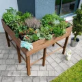 matrasa Eckhochbeet aus Fichtenholz - Hochbeet in L-Form für Kräuter & Gemüse 120x120x90cm - Thumbnail 2