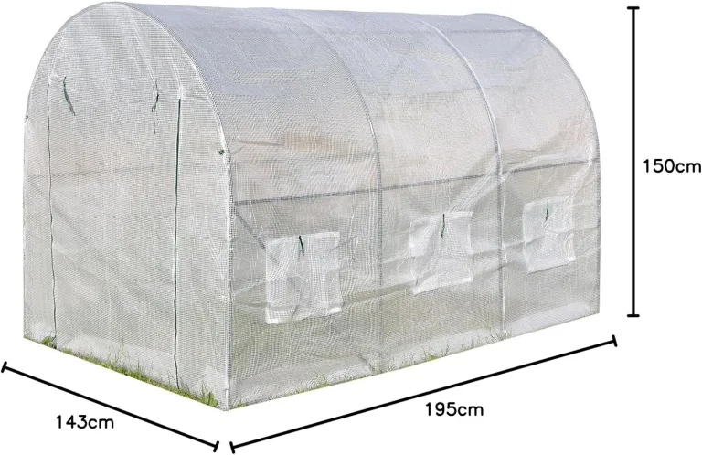 ESTEXO Ersatz Folie für Foliengewächshaus Gewächshaus Tomatengewächshaus Treibhaus Frühbeet Folienzelt 300x200x200 cm – Bild 5