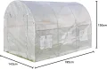 ESTEXO Ersatz Folie für Foliengewächshaus Gewächshaus Tomatengewächshaus Treibhaus Frühbeet Folienzelt 300x200x200 cm - Thumbnail 5