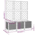 vidaXL Pflanzkasten mit Spalier, PP, Schwarz, 120x40x136 cm, Hochbeet für Terrasse & Balkon, Garten, Pflanzenstütze, DIY Pflanzkasten - Thumbnail 3