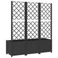 vidaXL Pflanzkasten mit Spalier, PP, Schwarz, 120x40x136 cm, Hochbeet für Terrasse & Balkon, Garten, Pflanzenstütze, DIY Pflanzkasten - Thumbnail 7