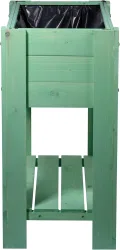 dobar® 58292FSCe Hochbeet Urban mit Ablagefläche |Erhöhtes Gemüsebeet | Salatbeet aus Massiv-Holz | Pflanzkasten für Balkon/Garten/Terrasse | 80 x 40 x 78 cm | Mintgrün - Thumbnail 2