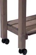 dobar® 58188e rollbares Hochbeet mit Rankgitter | Pflanzkasten auf Rollen | Blumenbeet aus Massiv-Holz | Schmales Kräuterbeet für Garten/Terrasse/Balkon | 79 x 28,5 x 130 cm | Grau - Thumbnail 3