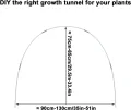 Gewächshaus-Hoops 30 Stück 7 Ft Abnehmbaren Gewächshaus-Ringe für Pflanzenabdeckung Folientunnel Gewächshausreifen bögen Kunststoff Glasfaser Pflanztunnel for Gartenstoff Gartenpfähle (Weiß) - Thumbnail 4