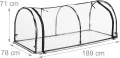Relaxdays Folienfrühbeet, HBT: 71 x 189 x 78 cm, breite Tür, Frühbeet Tunnel, Aufzucht, Gewächshaus, PVC, transparent - Thumbnail 6