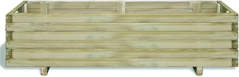 Mogou Hochbeet, Pflanzkübel, Kräuterbeet, Hochbeete-kit, Pflanztrog, Vertikalbeet, Pflanzgefäße, Pflanzencontainer, 120x40x30 cm Holz Rechteckig – Bild 2
