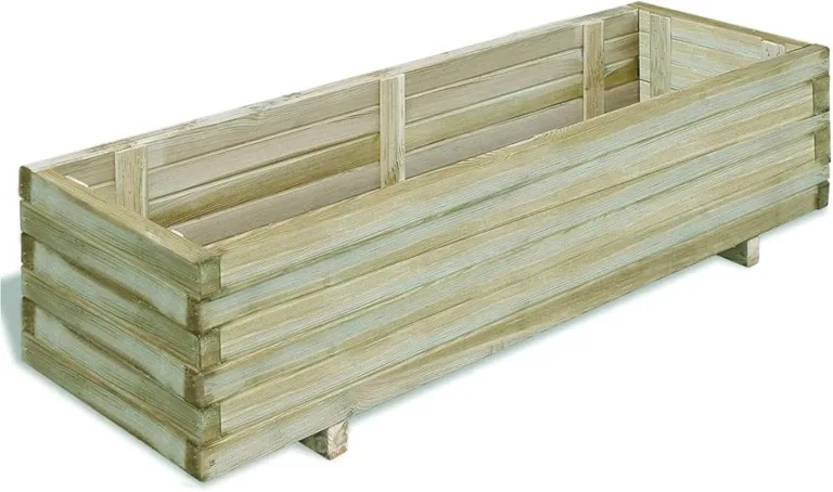 Mogou Hochbeet, Pflanzkübel, Kräuterbeet, Hochbeete-kit, Pflanztrog, Vertikalbeet, Pflanzgefäße, Pflanzencontainer, 120x40x30 cm Holz Rechteckig – Bild 1