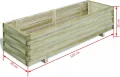 Mogou Hochbeet, Pflanzkübel, Kräuterbeet, Hochbeete-kit, Pflanztrog, Vertikalbeet, Pflanzgefäße, Pflanzencontainer, 120x40x30 cm Holz Rechteckig - Thumbnail 4