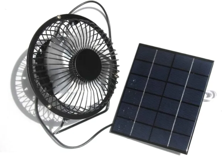 Lüfter mit Solarpanel-Antrieb, 6V 2W Tragbarer Mini-Solarventilator, USB-Solar-Abluftventilator, Outdoor Camping Wohnwagen Yacht Gewächshaus Hundehütte Hühnerstall Ventilator, Auto-Belüftungssystem – Bild 1