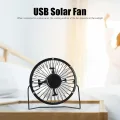 Lüfter mit Solarpanel-Antrieb, 6V 2W Tragbarer Mini-Solarventilator, USB-Solar-Abluftventilator, Outdoor Camping Wohnwagen Yacht Gewächshaus Hundehütte Hühnerstall Ventilator, Auto-Belüftungssystem - Thumbnail 3