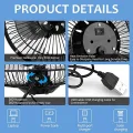 Lüfter mit Solarpanel-Antrieb, 6V 2W Tragbarer Mini-Solarventilator, USB-Solar-Abluftventilator, Outdoor Camping Wohnwagen Yacht Gewächshaus Hundehütte Hühnerstall Ventilator, Auto-Belüftungssystem - Thumbnail 4