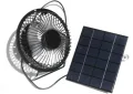Lüfter mit Solarpanel-Antrieb, 6V 2W Tragbarer Mini-Solarventilator, USB-Solar-Abluftventilator, Outdoor Camping Wohnwagen Yacht Gewächshaus Hundehütte Hühnerstall Ventilator, Auto-Belüftungssystem - Thumbnail 1