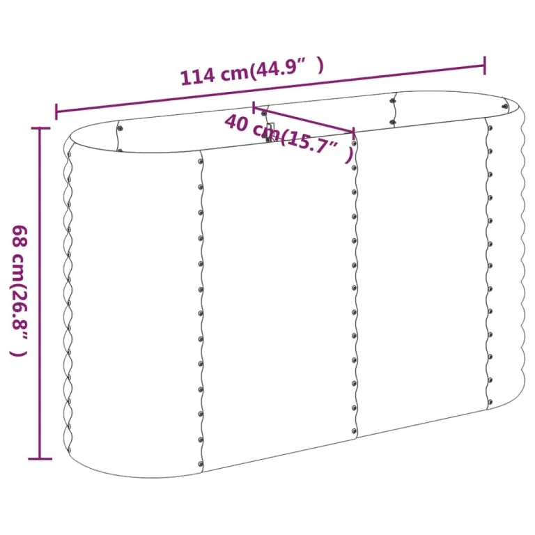 vidaXL Hochbeet, Wetterfestes Hochbeet für Garten Balkon Terrasse, Kräuterhochbeet zum Selber Bauen, Pflanzkasten aus Metall, Verzinkter Stahl Silbern – Bild 3