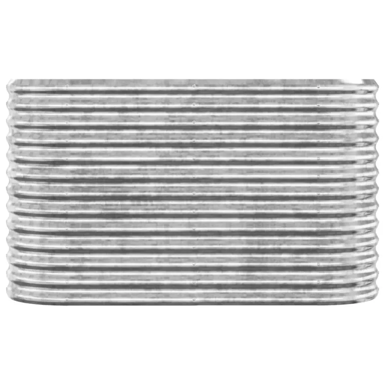 vidaXL Hochbeet, Wetterfestes Hochbeet für Garten Balkon Terrasse, Kräuterhochbeet zum Selber Bauen, Pflanzkasten aus Metall, Verzinkter Stahl Silbern – Bild 5