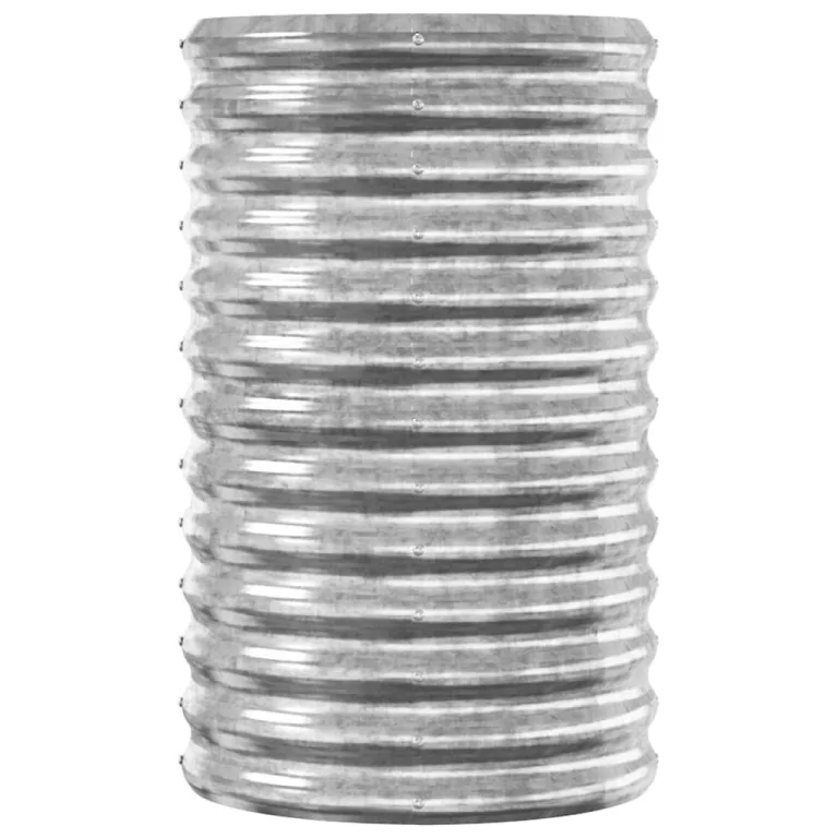 vidaXL Hochbeet, Wetterfestes Hochbeet für Garten Balkon Terrasse, Kräuterhochbeet zum Selber Bauen, Pflanzkasten aus Metall, Verzinkter Stahl Silbern – Bild 6