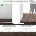 VOUNOT® Gewächshaus Foliengewächshaus, Seitenwände Aufrollbar Winterfest, Tomatenhaus Folientunnel, 4x3x2m 12m², Weiß - Thumbnail 7