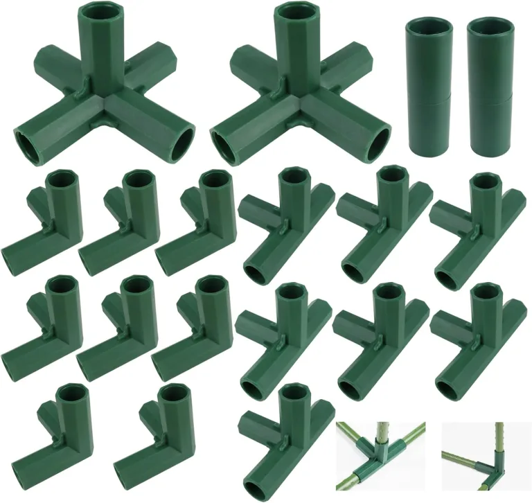 20 STK Verbindungsstücke für Gewächshaus Rahmen, Eckverbinder für Gartenrahmen, für Garten Rahmen Regale (3 4 5 Wege, 16mm ) – Bild 1