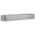 vidaXL Hochbeet, Wetterfestes Hochbeet für Garten Balkon Terrasse, Kräuterhochbeet zum Selber Bauen, Pflanzkasten aus Metall, Pulverbeschichteter Stahl Silbern - Thumbnail 1