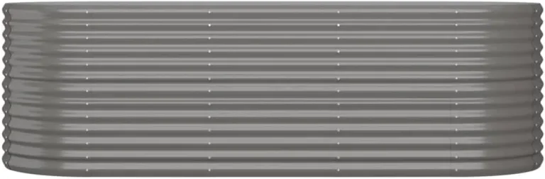 vidaXL Hochbeet, Wetterfestes Hochbeet für Garten Balkon Terrasse, Kräuterhochbeet zum Selber Bauen, Pflanzkasten aus Metall, Verzinkter Stahl Grau – Bild 6