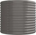 vidaXL Hochbeet, Wetterfestes Hochbeet für Garten Balkon Terrasse, Kräuterhochbeet zum Selber Bauen, Pflanzkasten aus Metall, Verzinkter Stahl Grau - Thumbnail 7