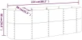 vidaXL Hochbeet, Wetterfestes Hochbeet für Garten Balkon Terrasse, Kräuterhochbeet zum Selber Bauen, Pflanzkasten aus Metall, Verzinkter Stahl Grau - Thumbnail 4