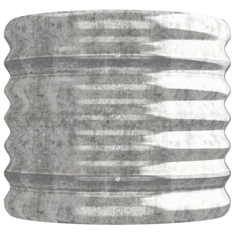 vidaXL Hochbeet, Wetterfestes Hochbeet für Garten Balkon Terrasse, Kräuterhochbeet zum Selber Bauen, Pflanzkasten aus Metall, Verzinkter Stahl Silbern – Bild 6
