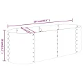 vidaXL Hochbeet, Wetterfestes Hochbeet für Garten Balkon Terrasse, Kräuterhochbeet zum Selber Bauen, Pflanzkasten aus Metall, Verzinkter Stahl Silbern - Thumbnail 3
