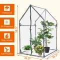 Gardzen Mini-Gewächshaus, robust, tragbar, transparentes Zelt, kleines Gewächshaus für Innen- und Außenbereich, 91,9 cm (L) x 91,9 cm (B) x 150 cm (H) - Thumbnail 2