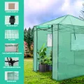 PexFix Tragbares begehbares Gewächshaus, 2,4 x 2,4 m, einfache Einrichtung, für drinnen und draußen, Gewächshaus, sofort aufklappbares Gewächshaus, 2 aufrollbare Netzfenster und aufrollbare - Thumbnail 4
