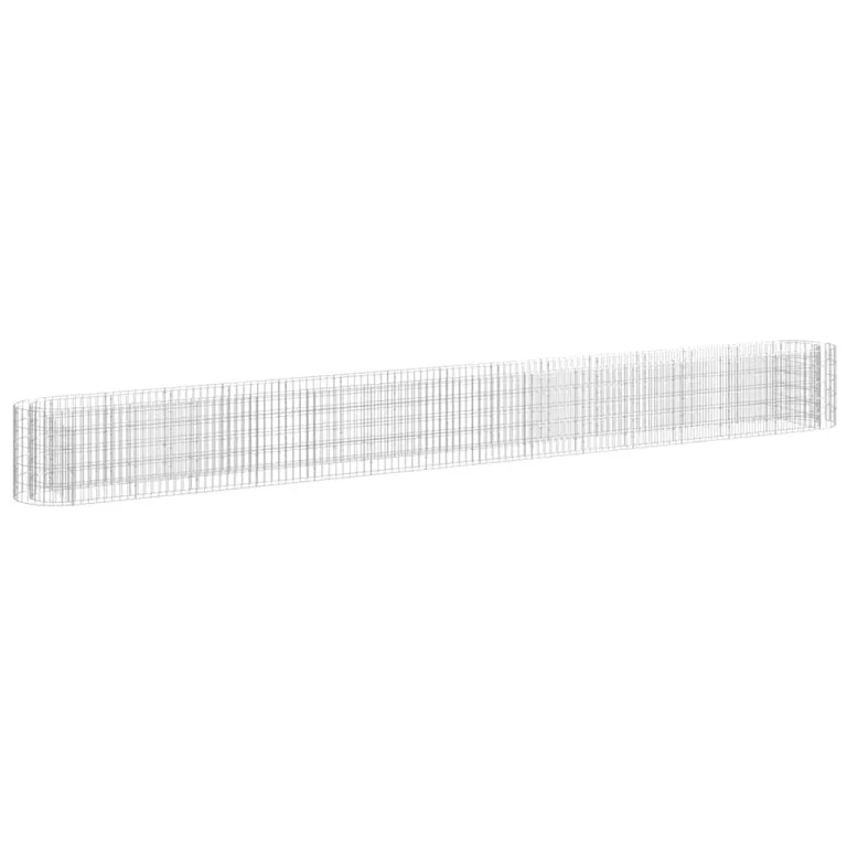 vidaXL Gabionen Hochbeet Steinkorb Pflanzkorb Gabionenkorb Pflanzkasten Pflanzkübel Pflanzbeet Garten Verzinktes Eisen 540x50x50 cm