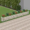 vidaXL Gabionen Hochbeet Steinkorb Pflanzkorb Gabionenkorb Pflanzkasten Pflanzkübel Pflanzbeet Garten Verzinktes Eisen 540x50x50 cm - Thumbnail 2