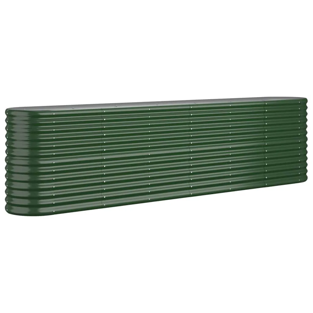 vidaXL Hochbeet, Wetterfestes Hochbeet für Garten Balkon Terrasse, Kräuterhochbeet zum Selber Bauen, Pflanzkasten aus Metall, Verzinkter Stahl Grün - Bild 1