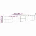 vidaXL Hochbeet, Wetterfestes Hochbeet für Garten Balkon Terrasse, Kräuterhochbeet zum Selber Bauen, Pflanzkasten aus Metall, Verzinkter Stahl Grau - Thumbnail 3