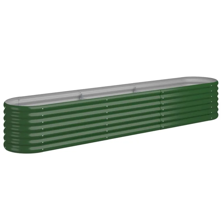 vidaXL Hochbeet, Wetterfestes Hochbeet für Garten Balkon Terrasse, Kräuterhochbeet zum Selber Bauen, Pflanzkasten aus Metall, Verzinkter Stahl Grau – Bild 9