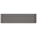vidaXL Hochbeet, Wetterfestes Hochbeet für Garten Balkon Terrasse, Kräuterhochbeet zum Selber Bauen, Pflanzkasten aus Metall, Verzinkter Stahl Grau - Thumbnail 5