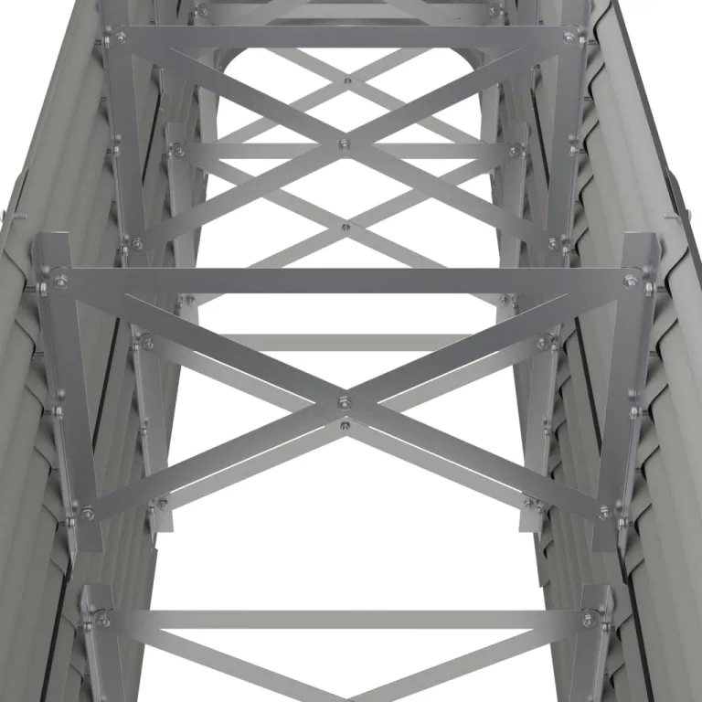 vidaXL Hochbeet, Wetterfestes Hochbeet für Garten Balkon Terrasse, Kräuterhochbeet zum Selber Bauen, Pflanzkasten aus Metall, Verzinkter Stahl Grau – Bild 4
