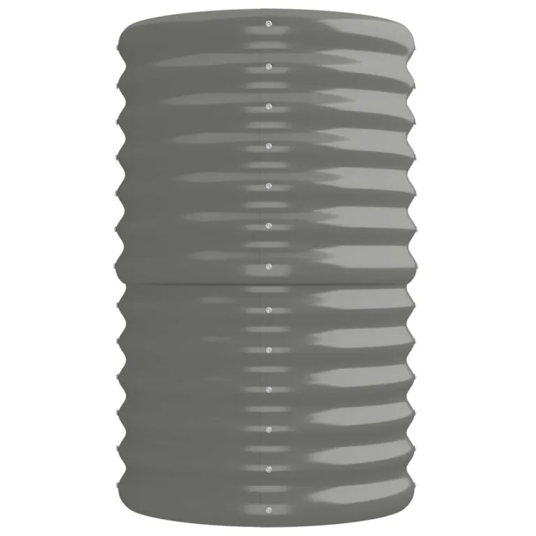 vidaXL Hochbeet, Wetterfestes Hochbeet für Garten Balkon Terrasse, Kräuterhochbeet zum Selber Bauen, Pflanzkasten aus Metall, Verzinkter Stahl Grau – Bild 6