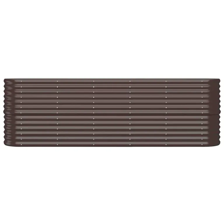 vidaXL Hochbeet, Wetterfestes Hochbeet für Garten Balkon Terrasse, Kräuterhochbeet zum Selber Bauen, Pflanzkasten aus Metall, Verzinkter Stahl Braun – Bild 5