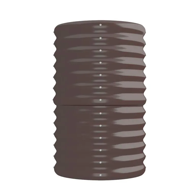 vidaXL Hochbeet, Wetterfestes Hochbeet für Garten Balkon Terrasse, Kräuterhochbeet zum Selber Bauen, Pflanzkasten aus Metall, Verzinkter Stahl Braun – Bild 6