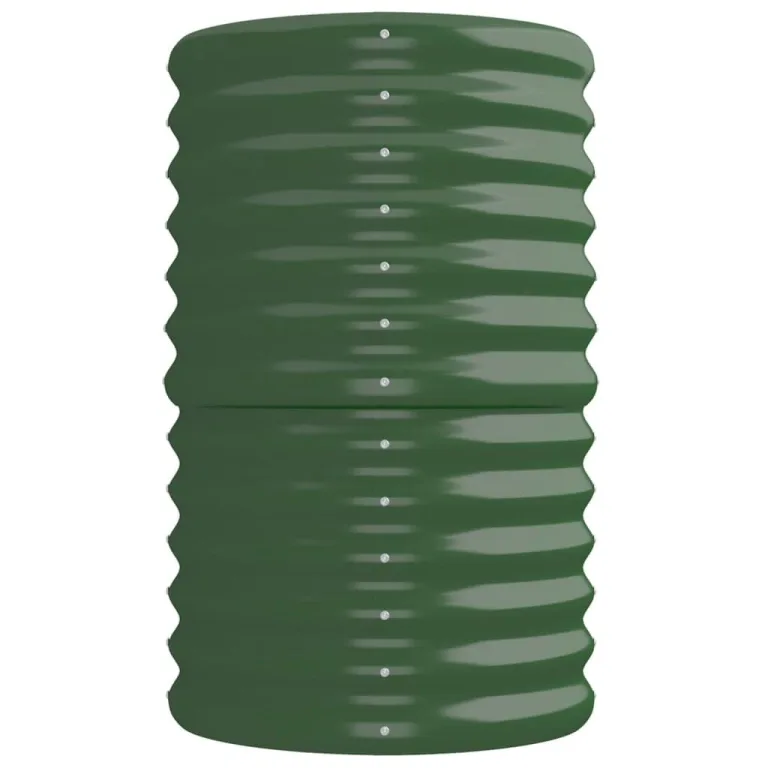 vidaXL Hochbeet, Wetterfestes Hochbeet für Garten Balkon Terrasse, Kräuterhochbeet zum Selber Bauen, Pflanzkasten aus Metall, Verzinkter Stahl Grün – Bild 4