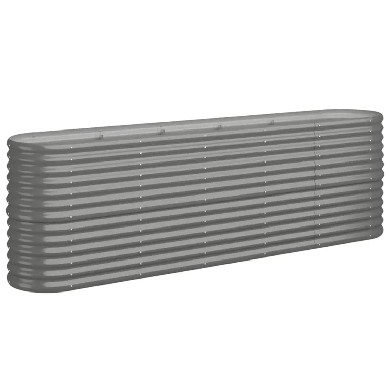 vidaXL Hochbeet, Wetterfestes Hochbeet für Garten Balkon Terrasse, Kräuterhochbeet zum Selber Bauen, Pflanzkasten aus Metall, Verzinkter Stahl Grün – Bild 7