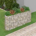 vidaXL Gabionen Hochbeet Steinkorb Pflanzkorb Gabionenkorb Pflanzkasten Pflanzkübel Pflanzbeet Garten Verzinktes Eisen 260x50x100 cm - Thumbnail 2