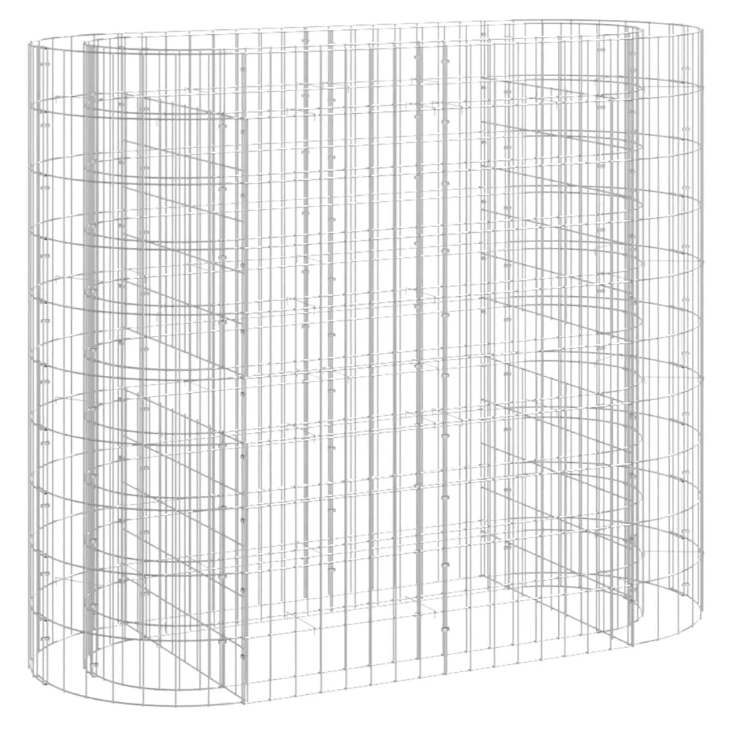vidaXL Gabionen Hochbeet Steinkorb Pflanzkorb Gabionenkorb Pflanzkasten Pflanzkübel Pflanzbeet Garten Verzinktes Eisen 120x50x100 cm - Bild 1